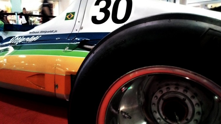 Detalhe do Copersucar-Fittipaldi FD01, o primeiro carro da equipe (Daniel Médici - mar.2015/Arquivo Pessoal)